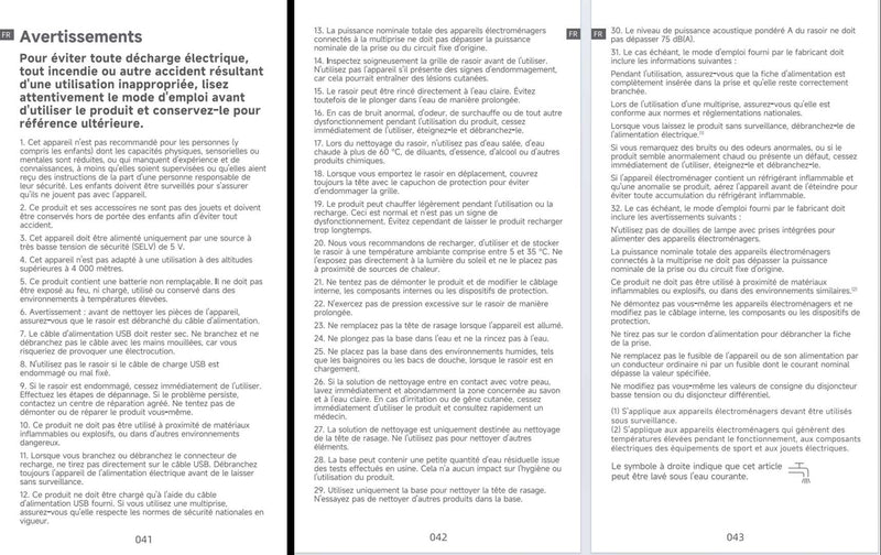 Avertissements et consignes de sécurité