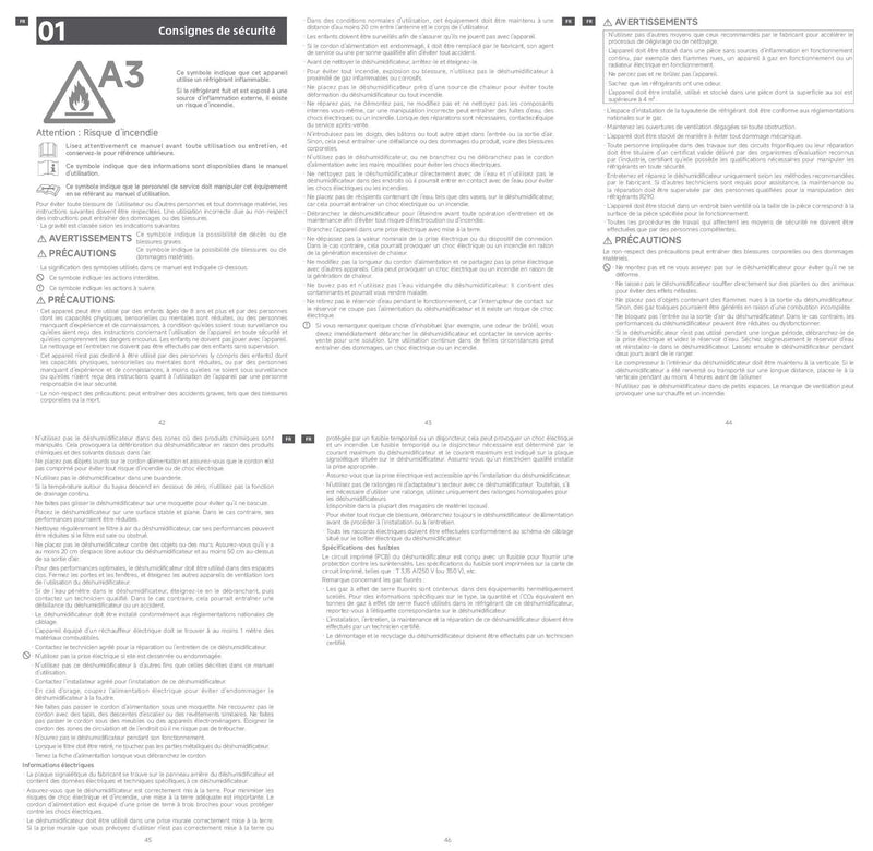 Avertissements et consignes de sécurité