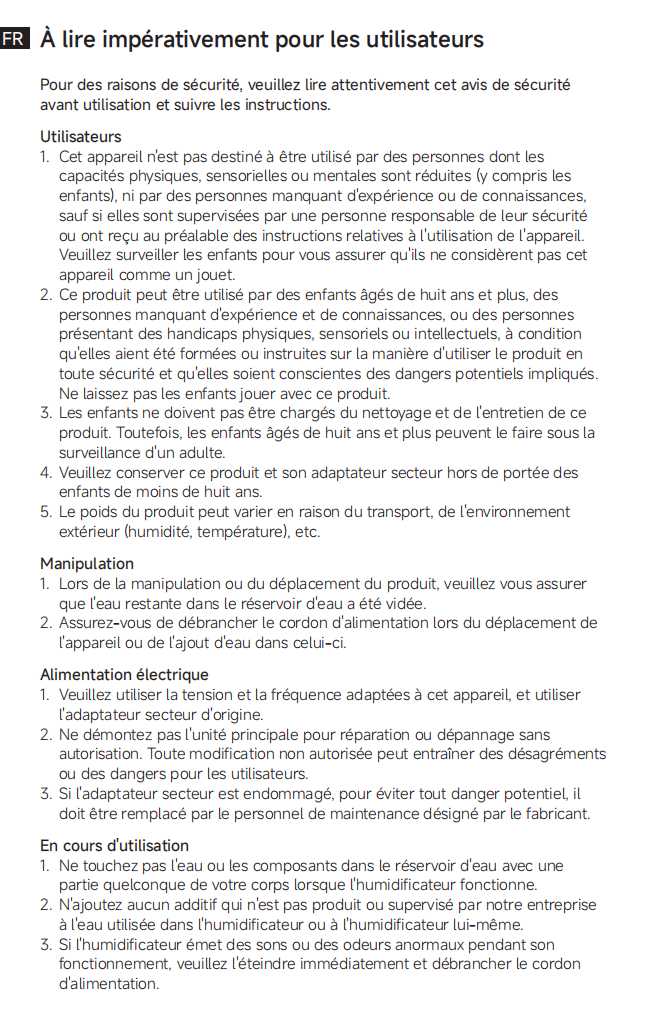 Avertissements et consignes de sécurité