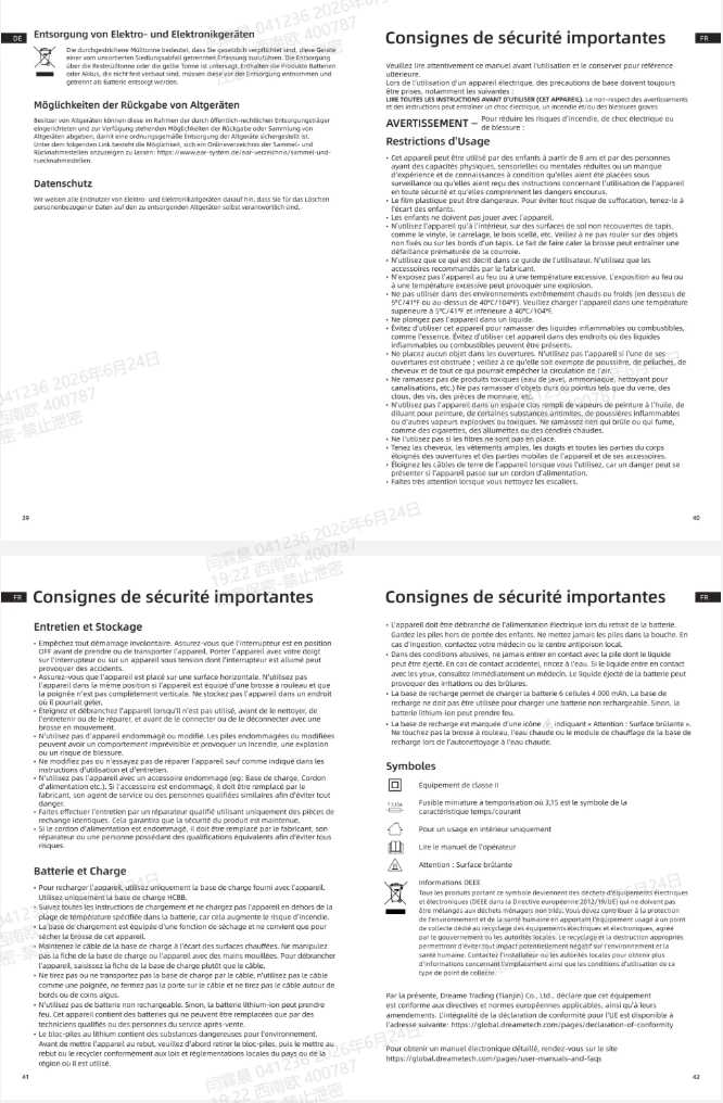 Avertissements et consignes de sécurité