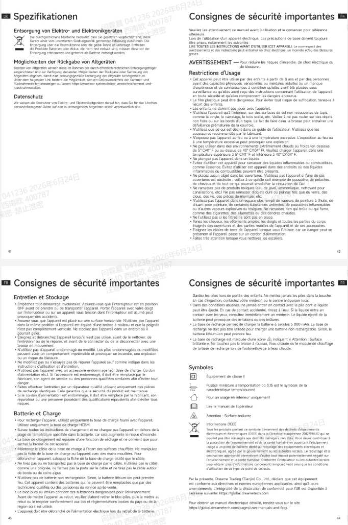 Avertissements et consignes de sécurité