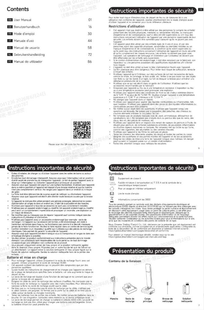 Avertissements et consignes de sécurité