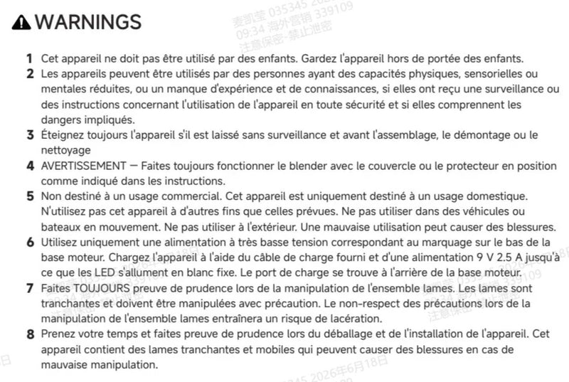 Avertissements et consignes de sécurité