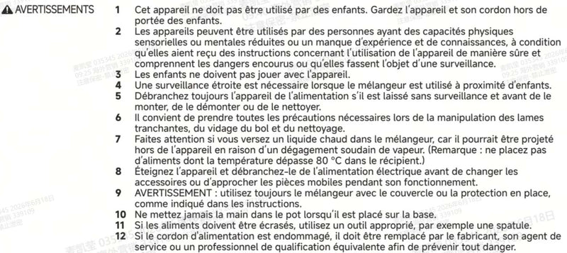 Avertissements et consignes de sécurité