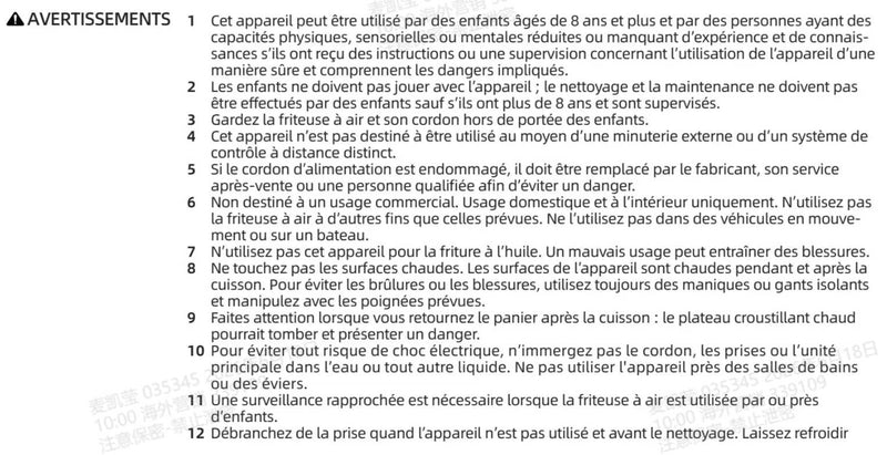 Avertissements et consignes de sécurité