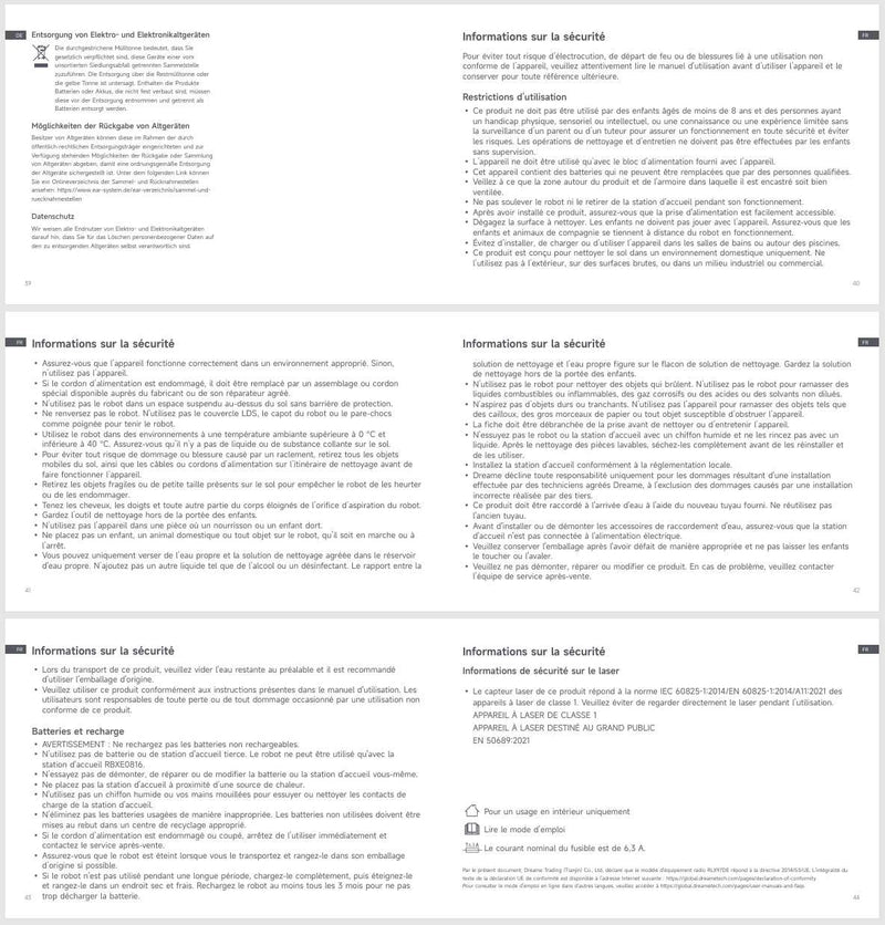 Avertissements et consignes de sécurité