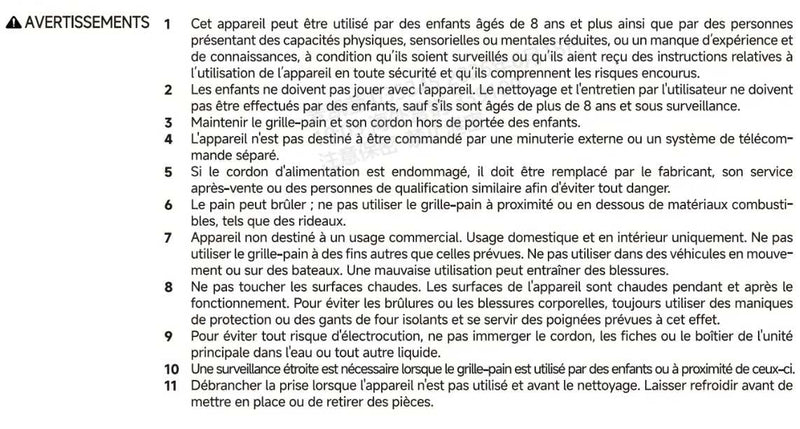 Avertissements et consignes de sécurité