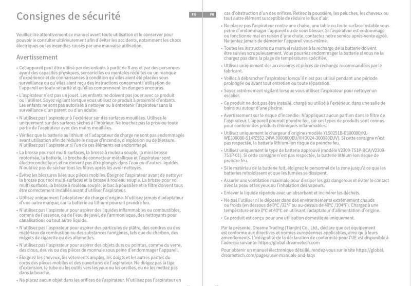 Avertissements et consignes de sécurité