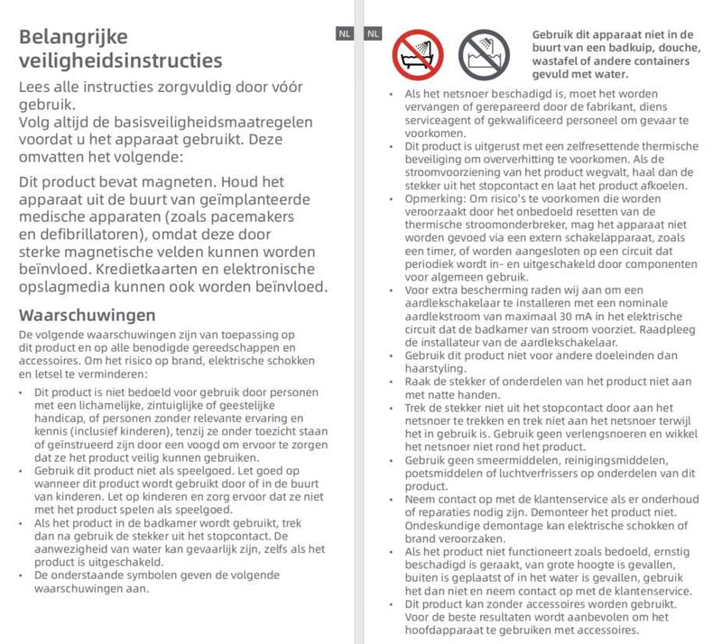 Waarschuwingen en veiligheidsinformatie