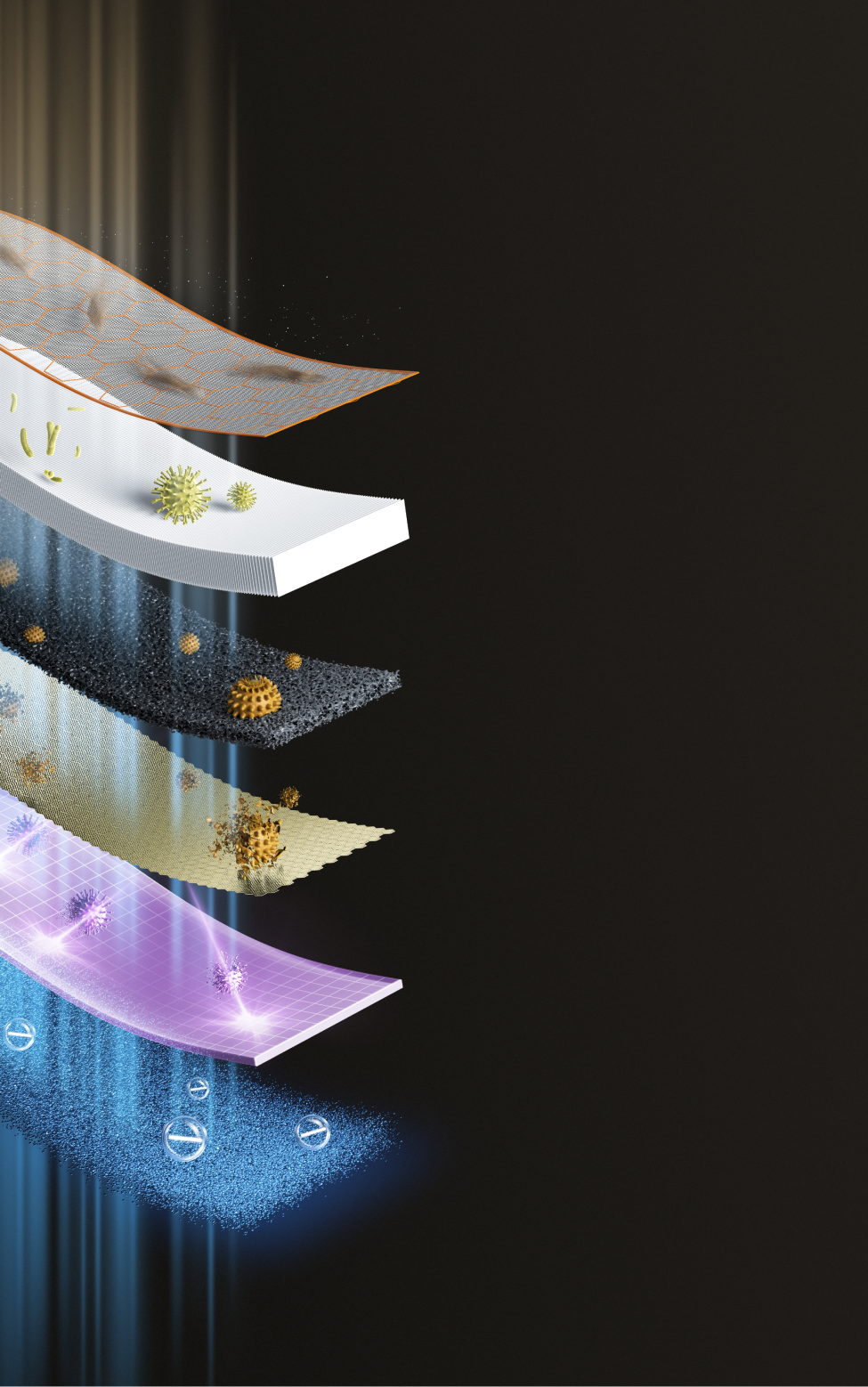 Four-stage deep filtration