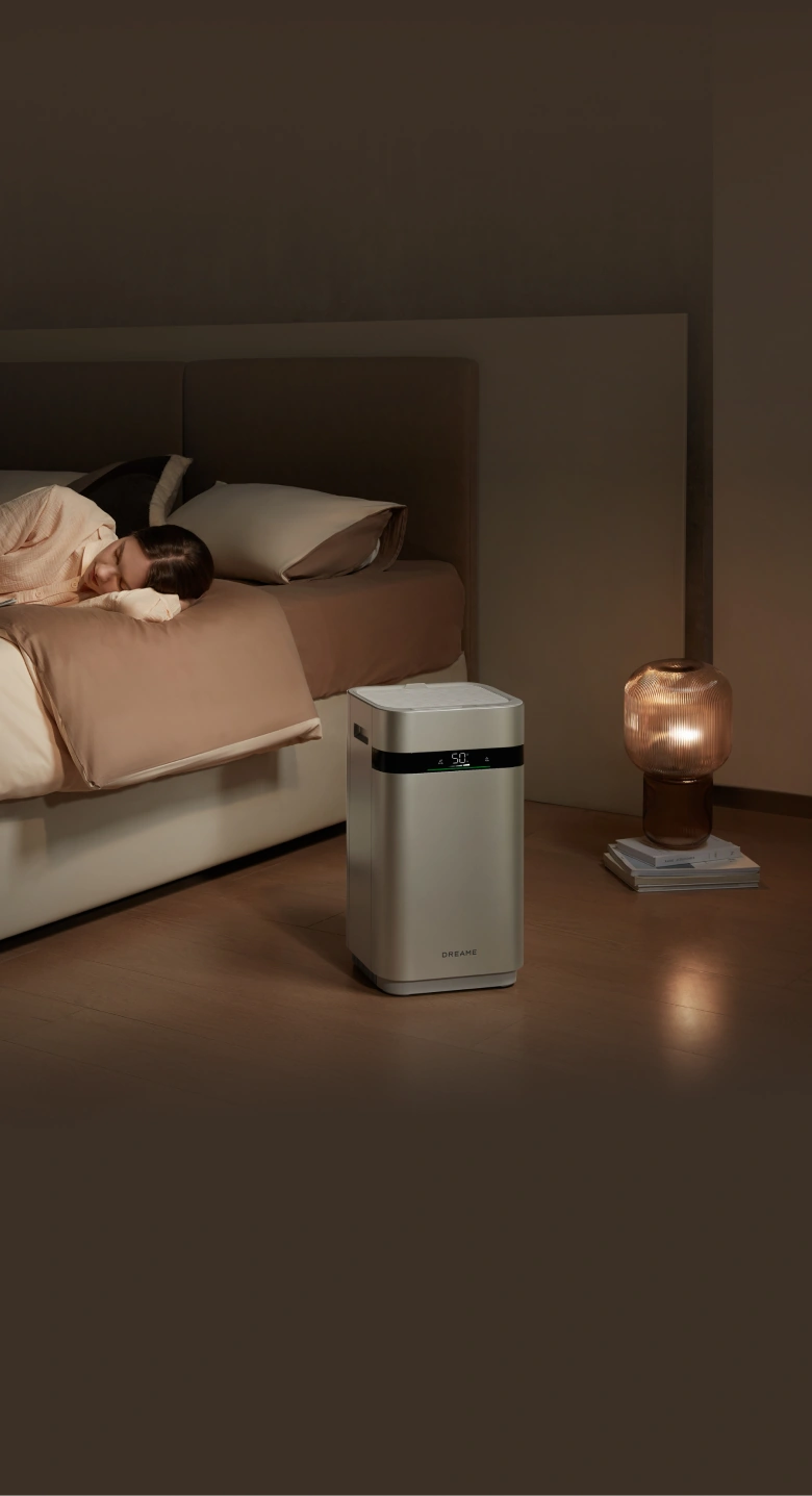 Slaapmodus met een laag geluidsniveau <br class="h40_c-pc-hide">van 32 dB(A)*