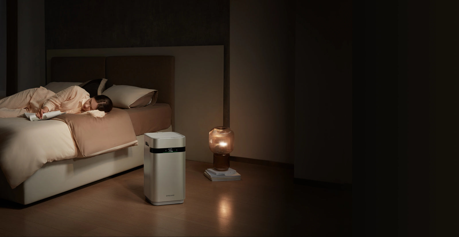 Slaapmodus met een laag geluidsniveau <br class="h40_c-pc-hide">van 32 dB(A)*