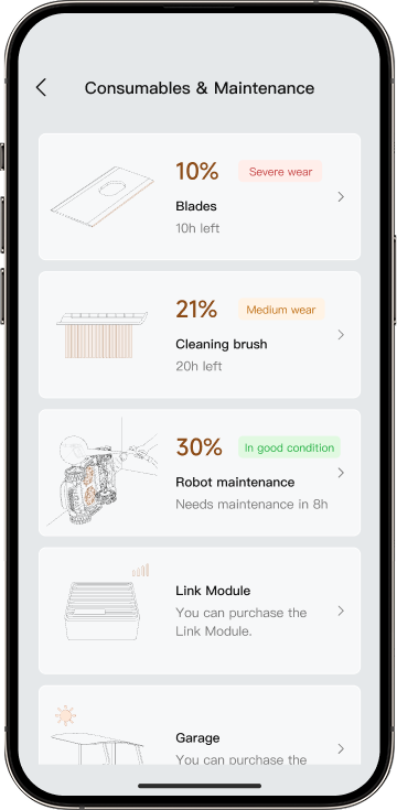 Consommables et entretien