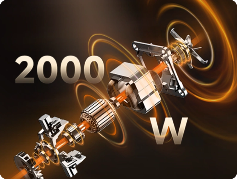 Puissant moteur 2 000 W