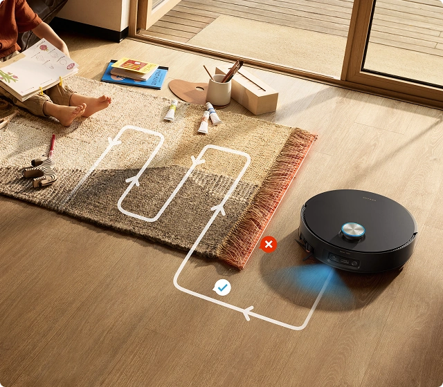 Des trajectoires intelligentes autour des franges de tapis